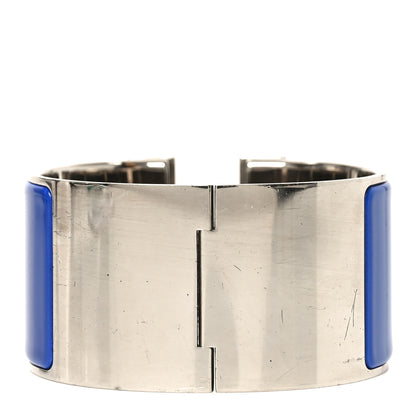 Hermes Enamel Extra Wide Clic Clac H Bracelet GM Bleu Electrique 3 of 4
