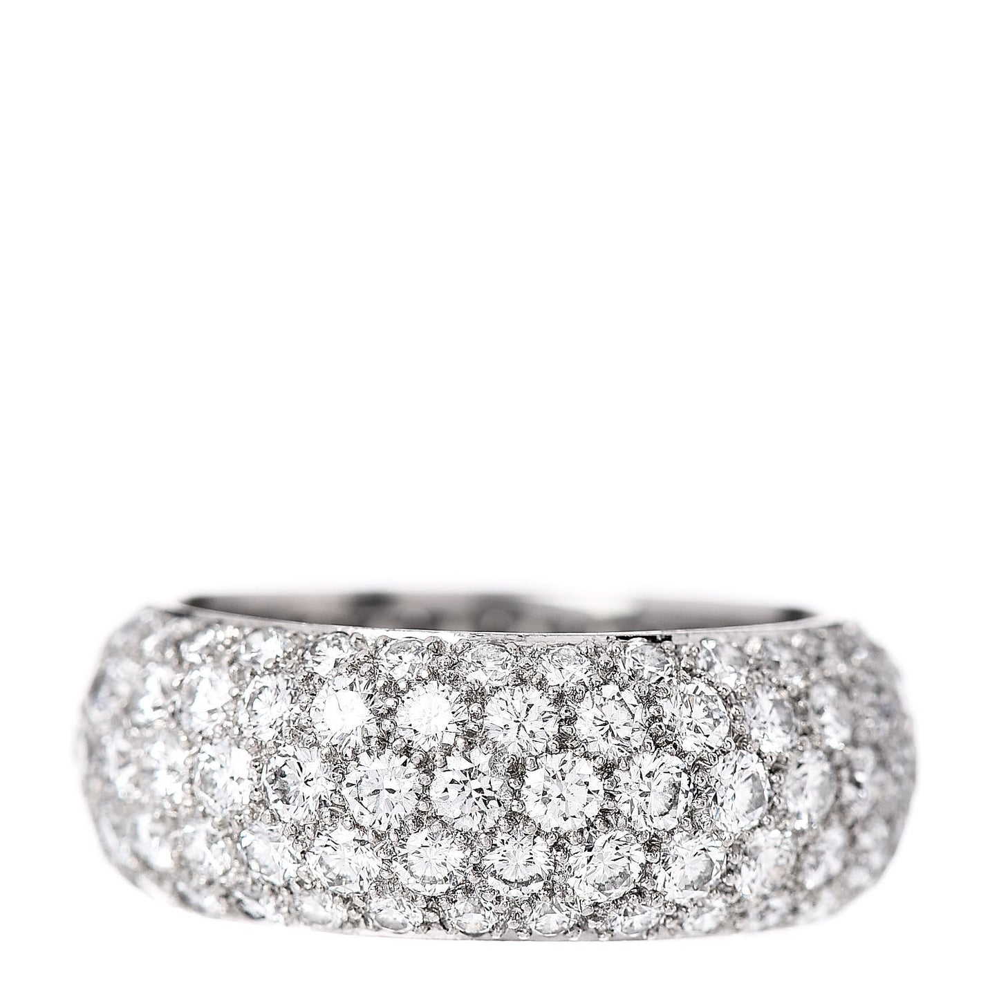 Platinum Diamond Five Row Etoile Band Ring 52 6