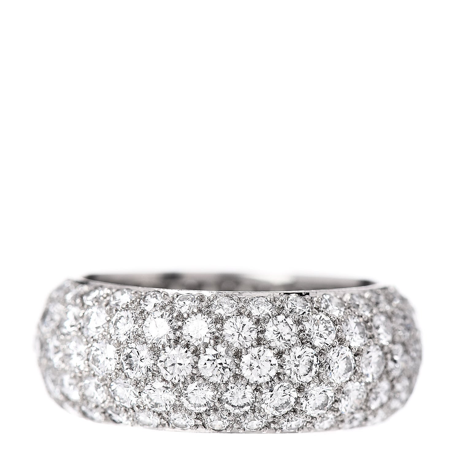 Tiffany Platinum Diamond Five Row Etoile Band Ring 52 6 1 of 5