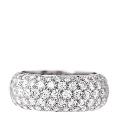 Tiffany Platinum Diamond Five Row Etoile Band Ring 52 6 1 of 5