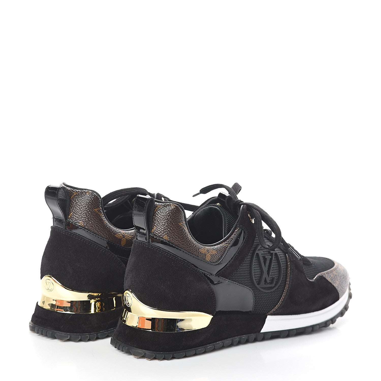 Louis Vuitton Suede Monogram Run Away Sneakers 36.5 Black 4 of 7