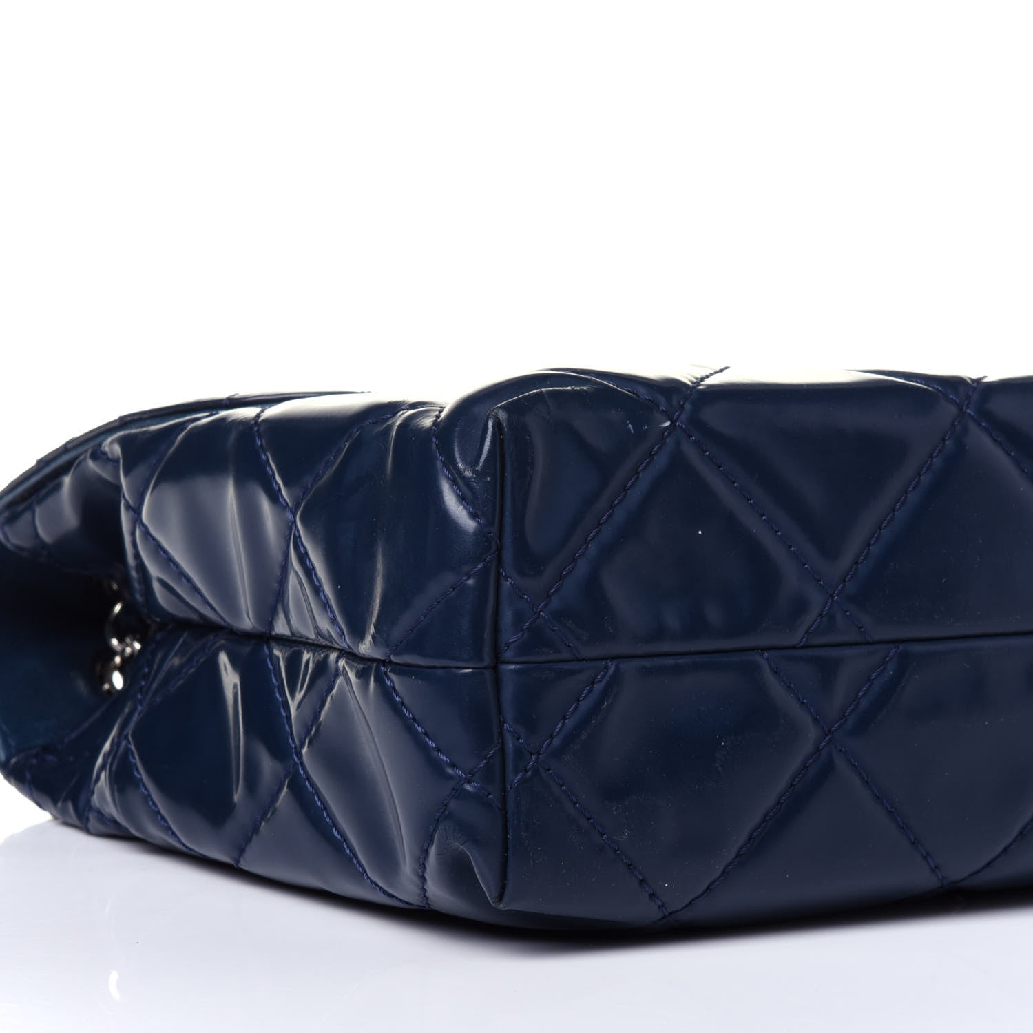 Chanel Vinyl Quilted In the Business Flap Bag Navy Blue 8 of 11