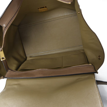 Celine Smooth Calfskin Suede Medium Tri-Color Trapeze Olive 6 of 31