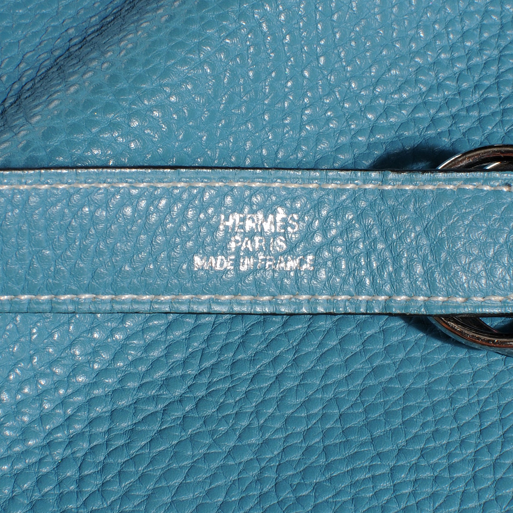 Hermes Togo Dogon Wallet Waist Pouch Blue Jean 7 of 8