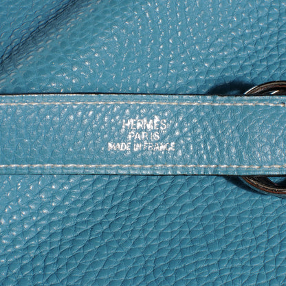 Hermes Togo Dogon Wallet Waist Pouch Blue Jean 7 of 8
