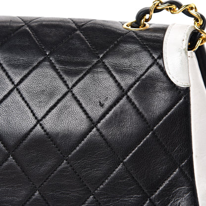 Chanel Lambskin Quilted Single Flap White Black 18 of 18