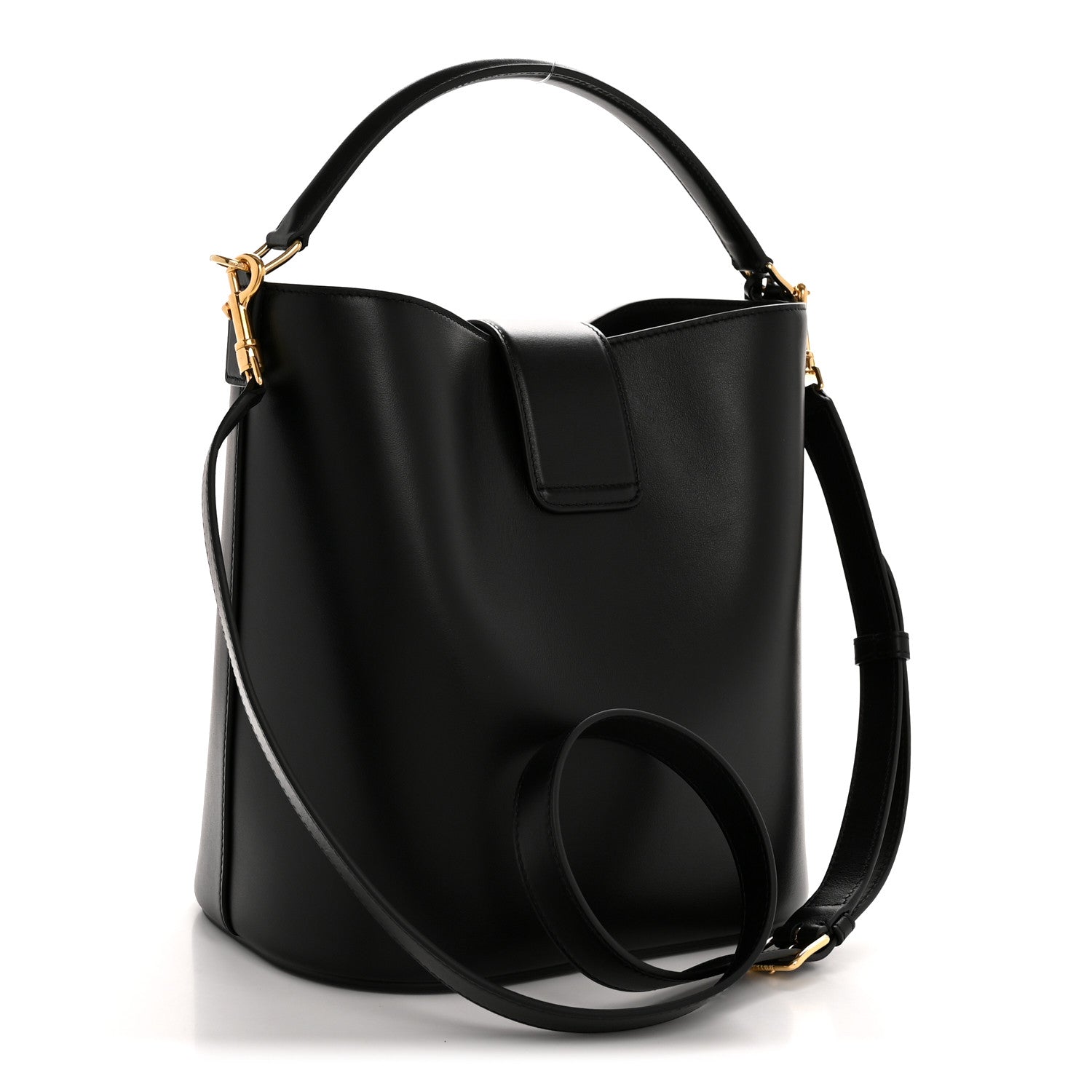 Celine Smooth Calfskin Triomphe Medium Louise Bag Black 7 of 25