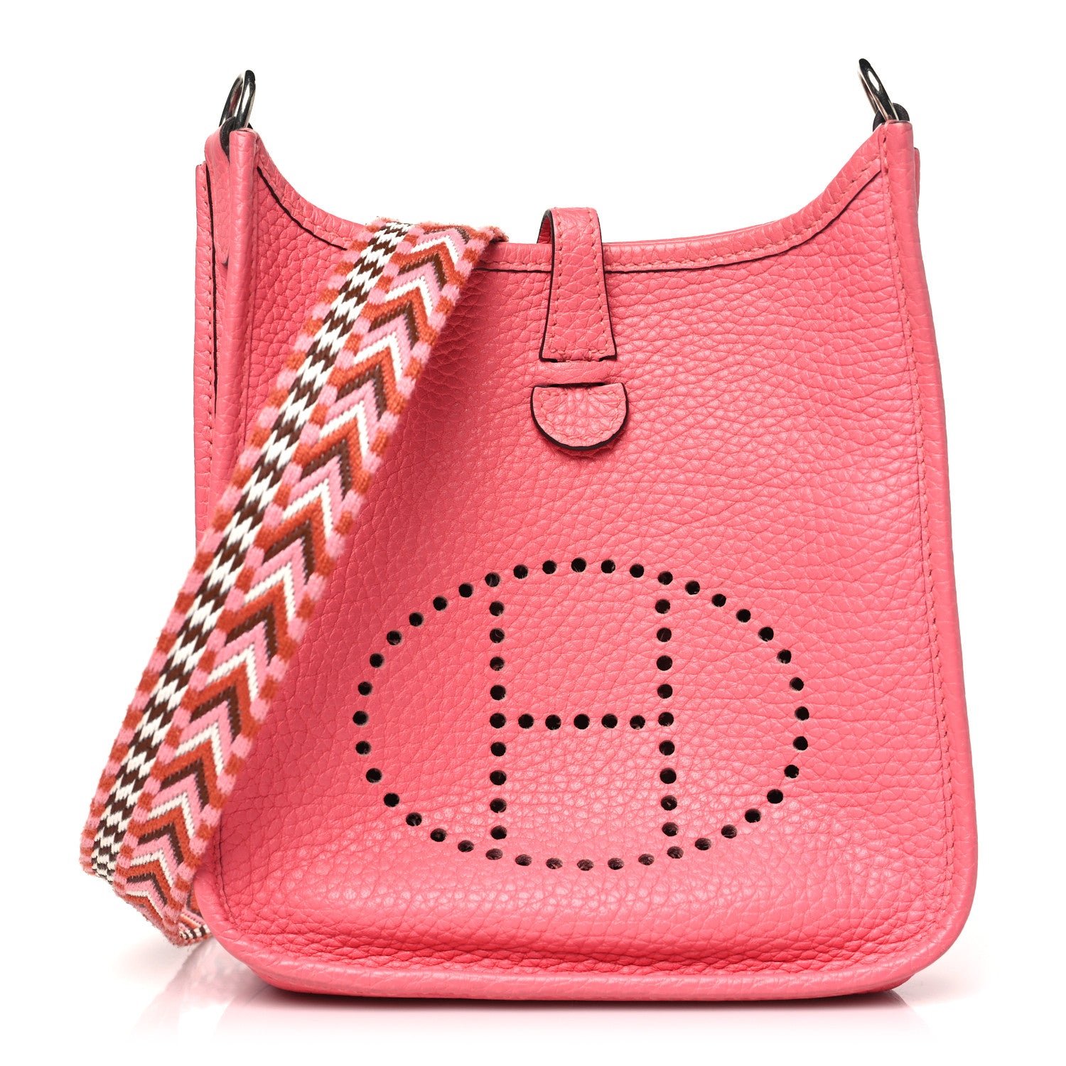 Hermes Taurillon Clemence Allegro Evelyne TPM Rose Azalee Rose Confetti 1 of 11