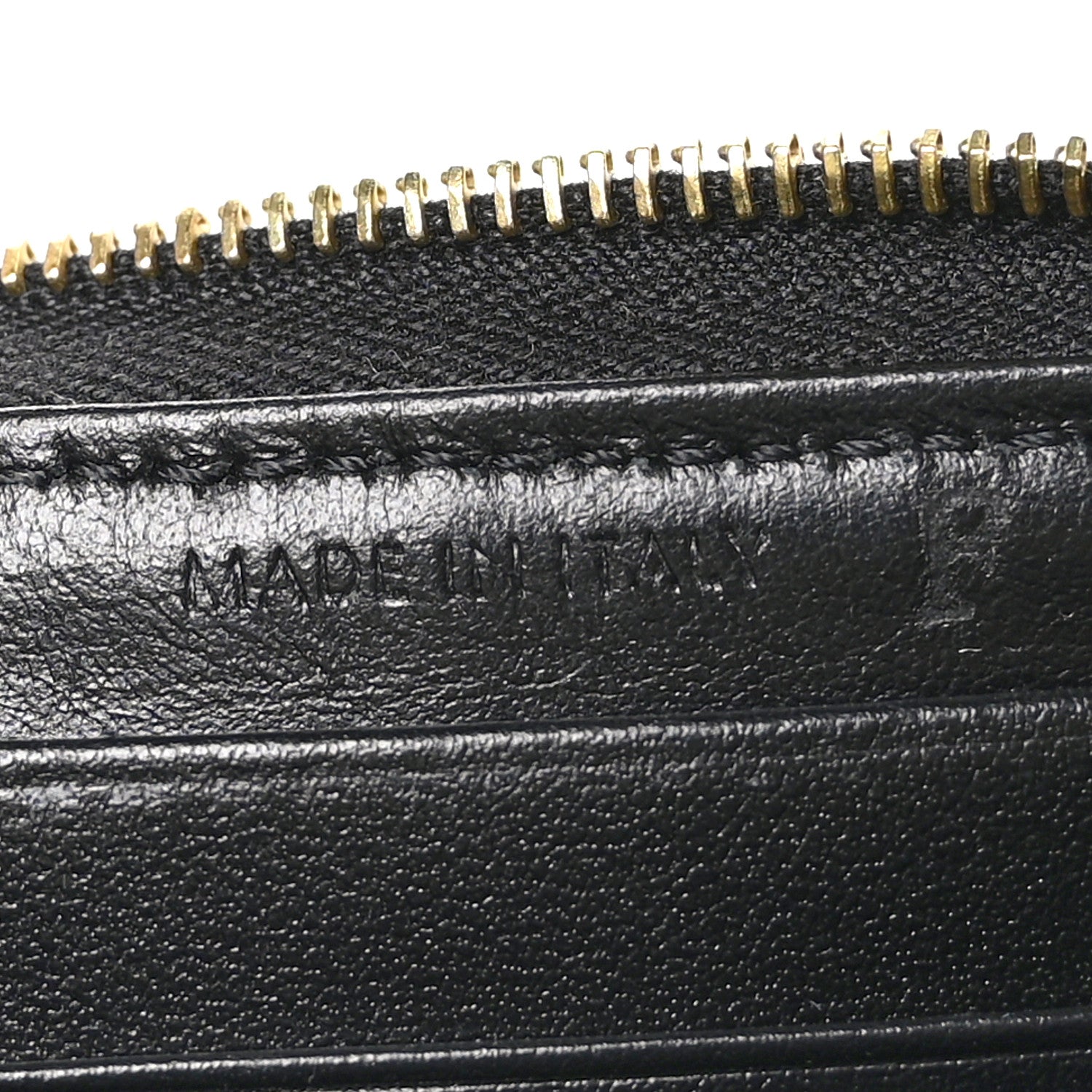 Celine Calfskin Quilted C Charm Wallet Black 8 of 9