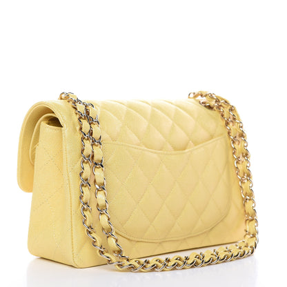 Chanel Iridescent Caviar Quilted Small Double Flap Yellow 3 of 11