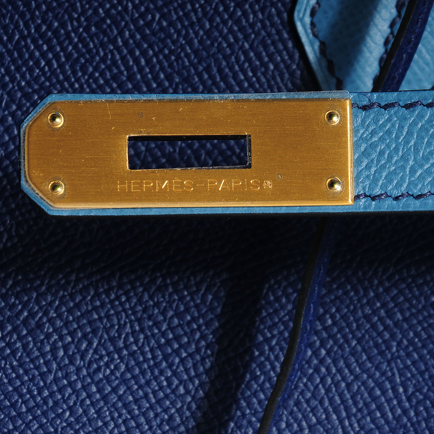 Epsom Horseshoe Bi-Color Birkin 40 Bleu Sapphire Blue Jean