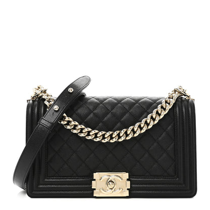 Chanel Caviar Quilted Medium Boy Flap Black 1 of 10