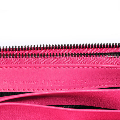 Balenciaga Calfskin Papier Platre Money Wallet Framboise 7 of 10