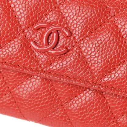 Chanel Caviar Quilted Incognito Flap Card Holder Red 6 of 10