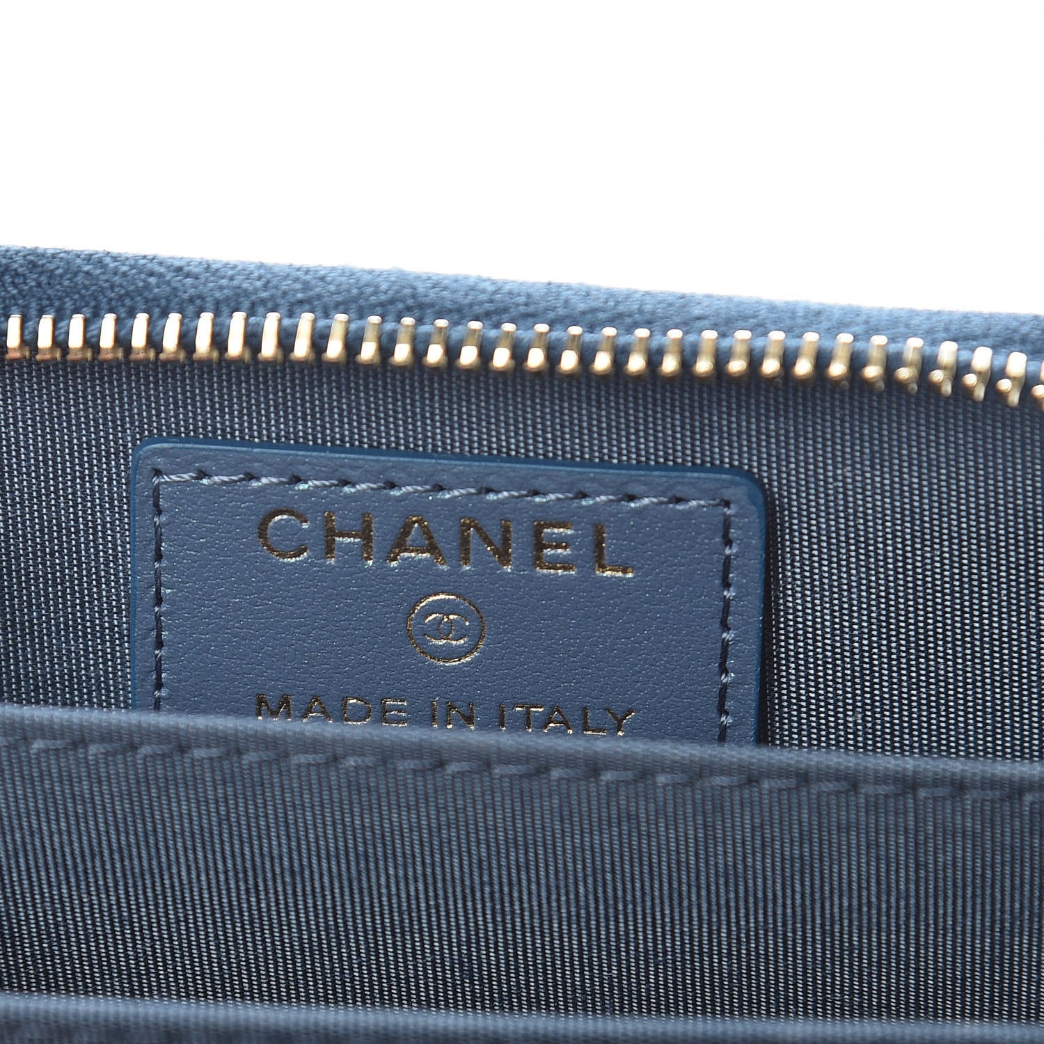 Chanel Iridescent Caviar Quilted Zip Coin Purse Blue 6 of 8