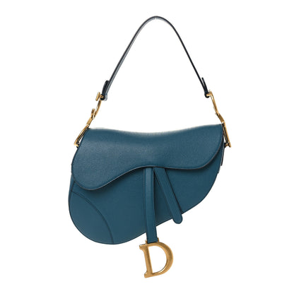 Christian Dior Grained Calfskin Saddle Bag Steel Blue 1 of 11