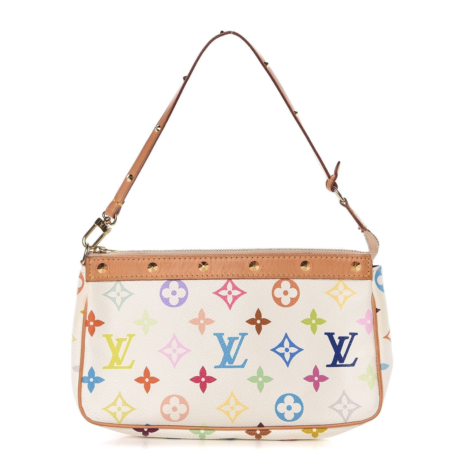 Louis Vuitton Monogram Multicolor Pochette Accessories White 1 of 8