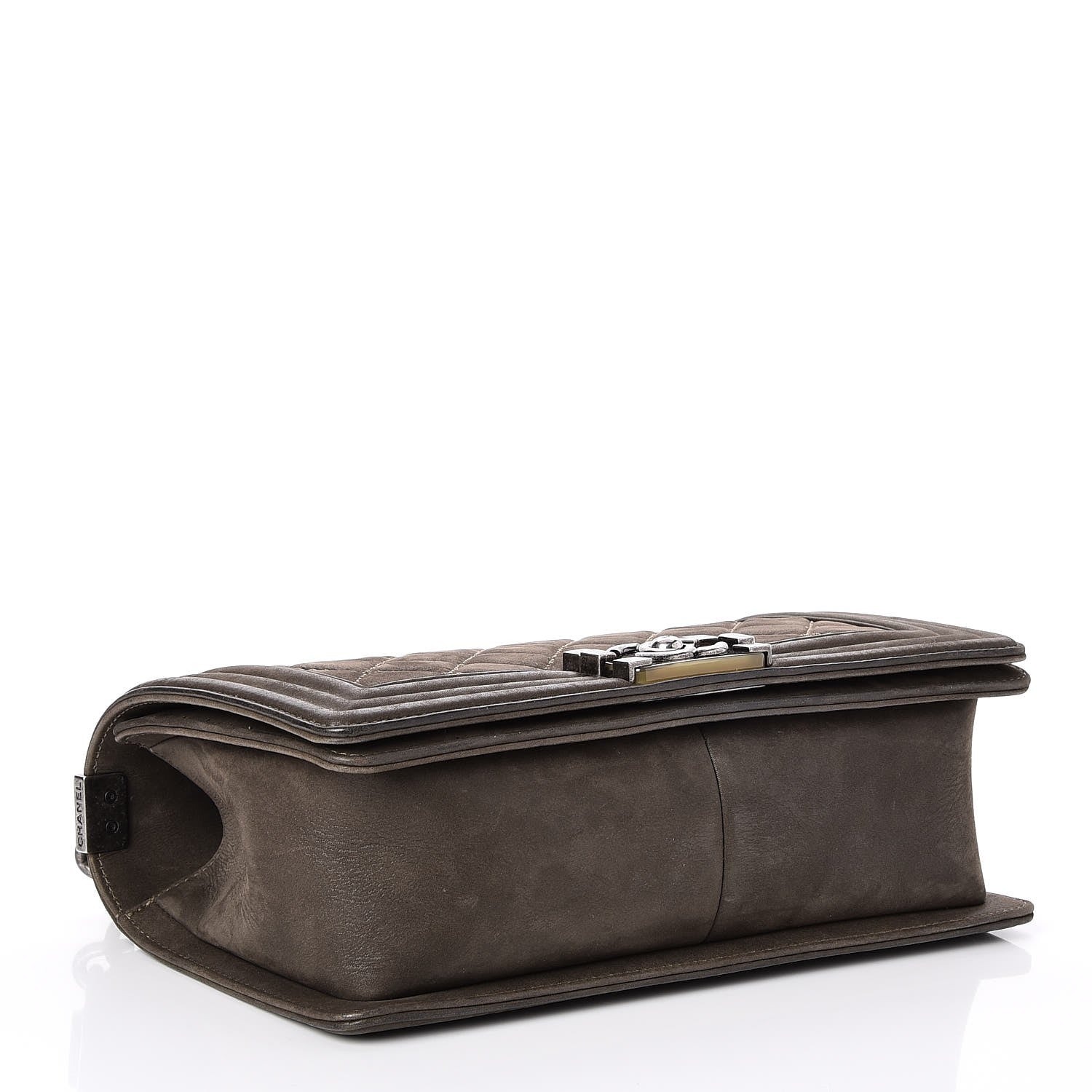Chanel Iridescent Calfskin Quilted Medium Boy Flap Dark Khaki 5 of 9