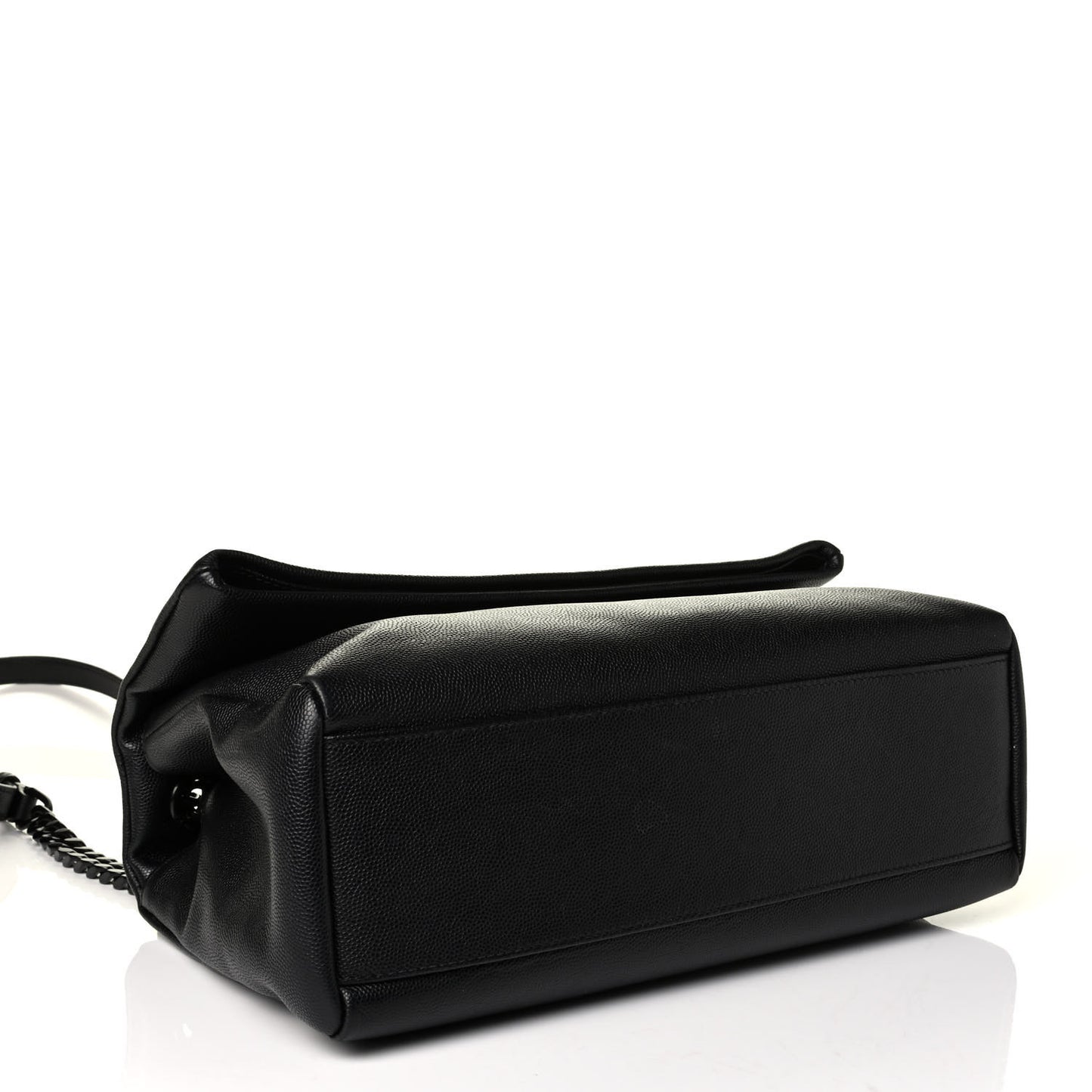 Grain De Poudre Medium West Hollywood Monogram Fold-Over Black