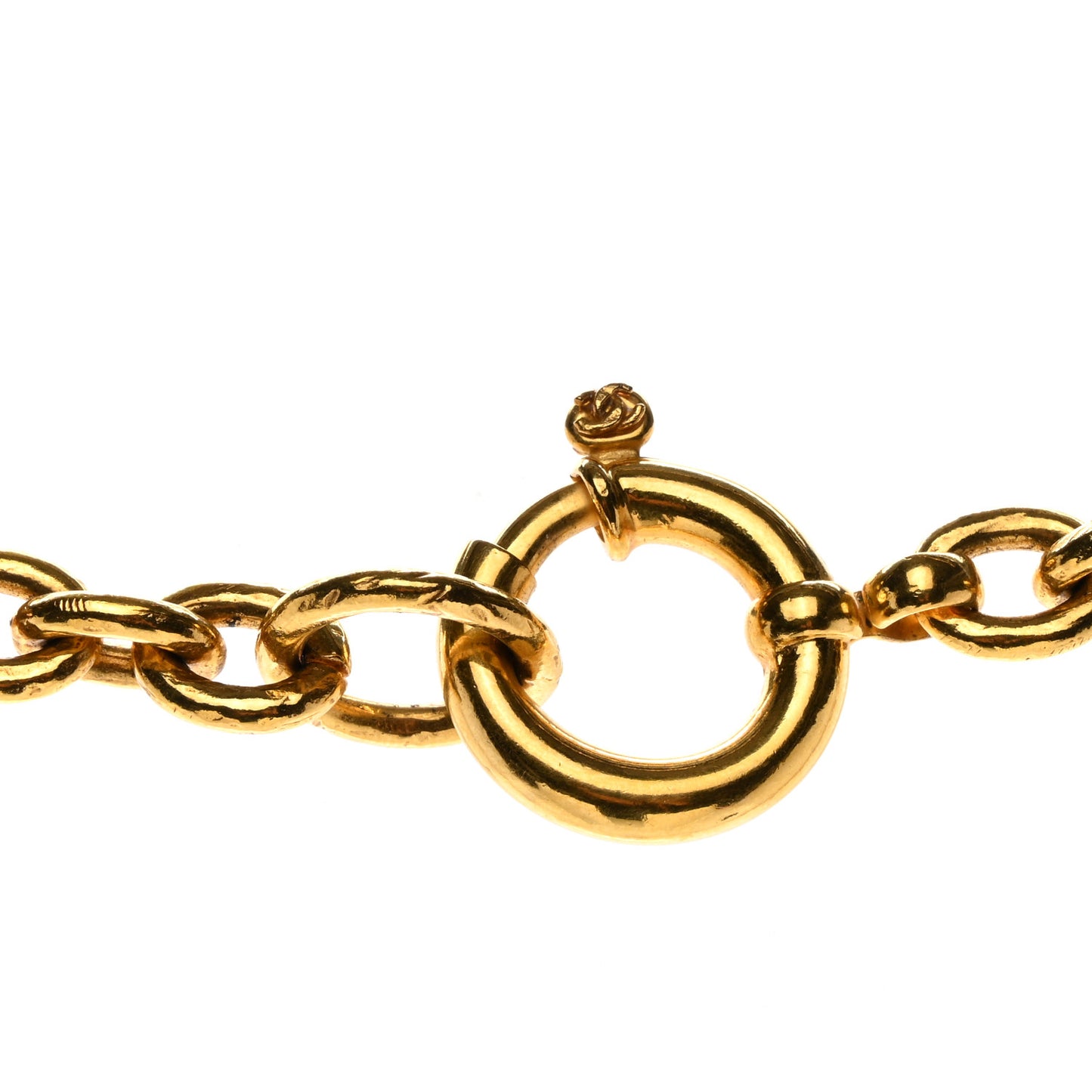 Metal Triple CC Chain Necklace Gold