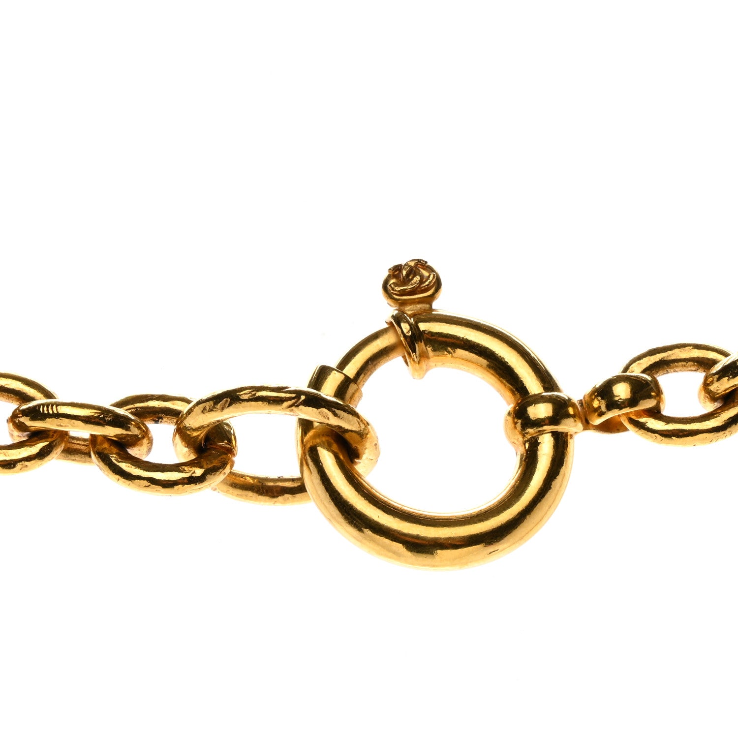 Chanel Metal Triple CC Chain Necklace Gold 4 of 5