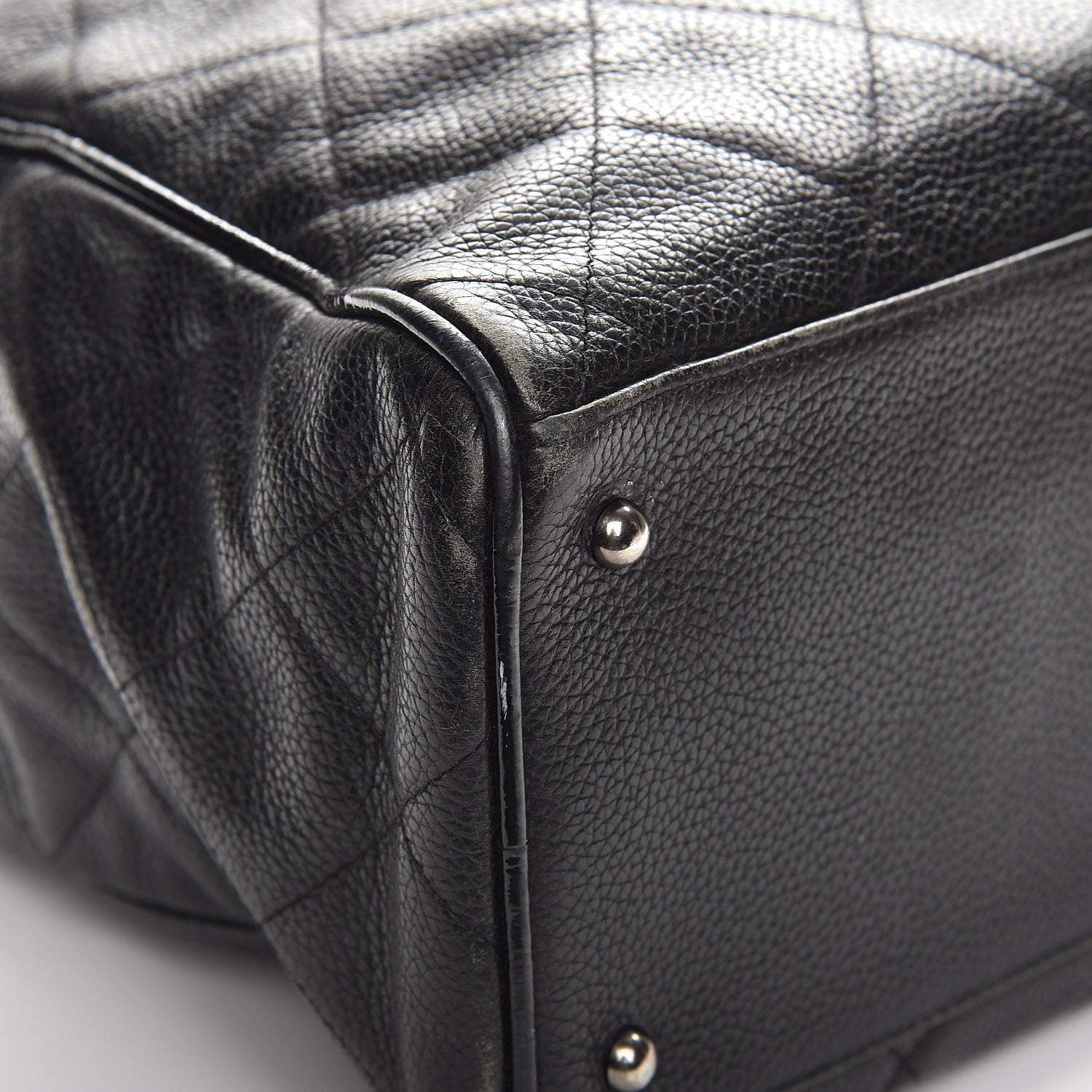 Chanel Caviar Patent Quilted Large Bowler Black 11 of 15