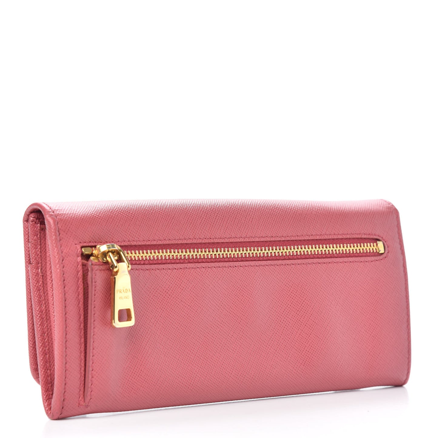 Saffiano Metal Continental Flap Wallet Peonia