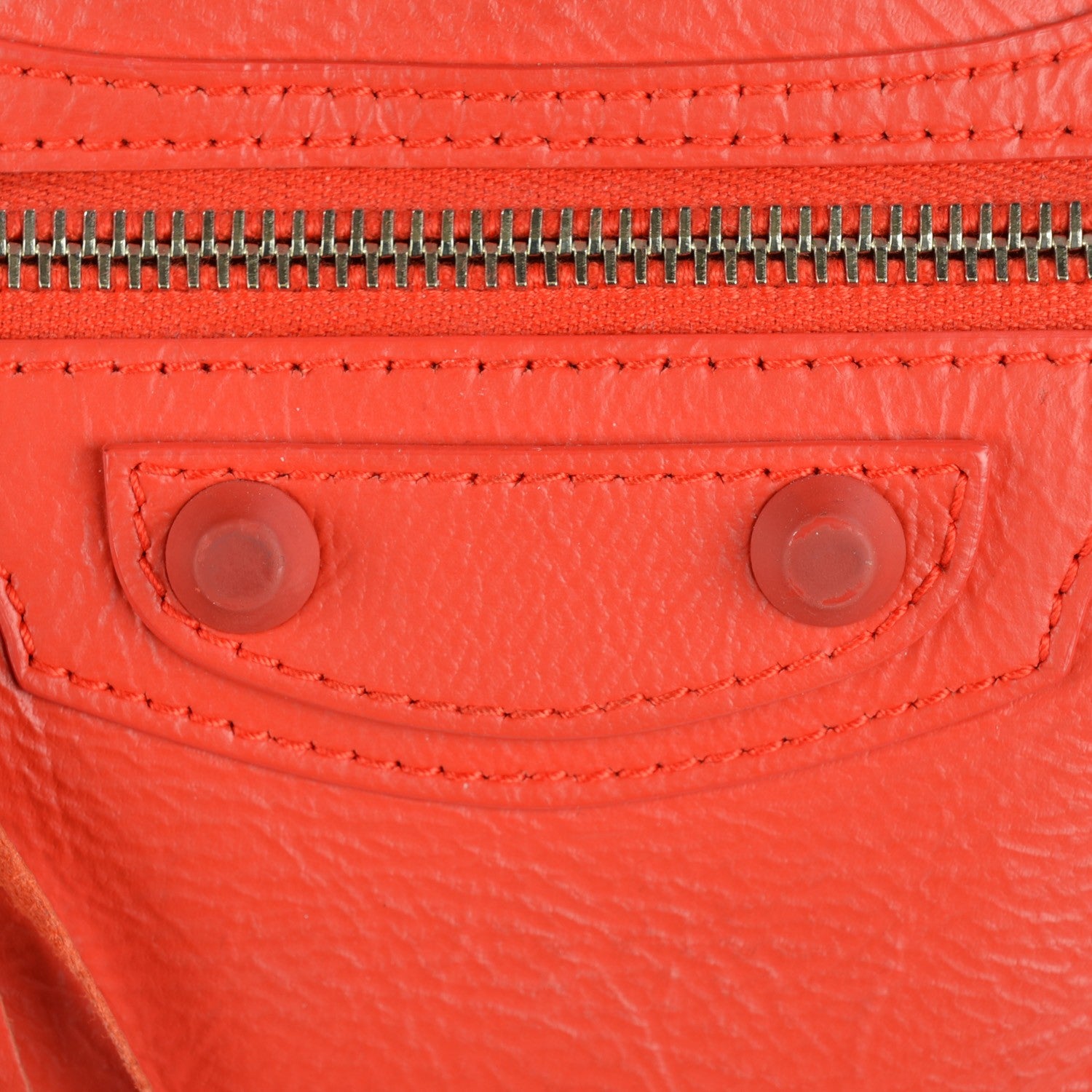 Balenciaga Matte Goatskin Rubber Covered Classic Hardware Mini Twiggy Rouge Coquelicot Rouge Braise 13 of 14