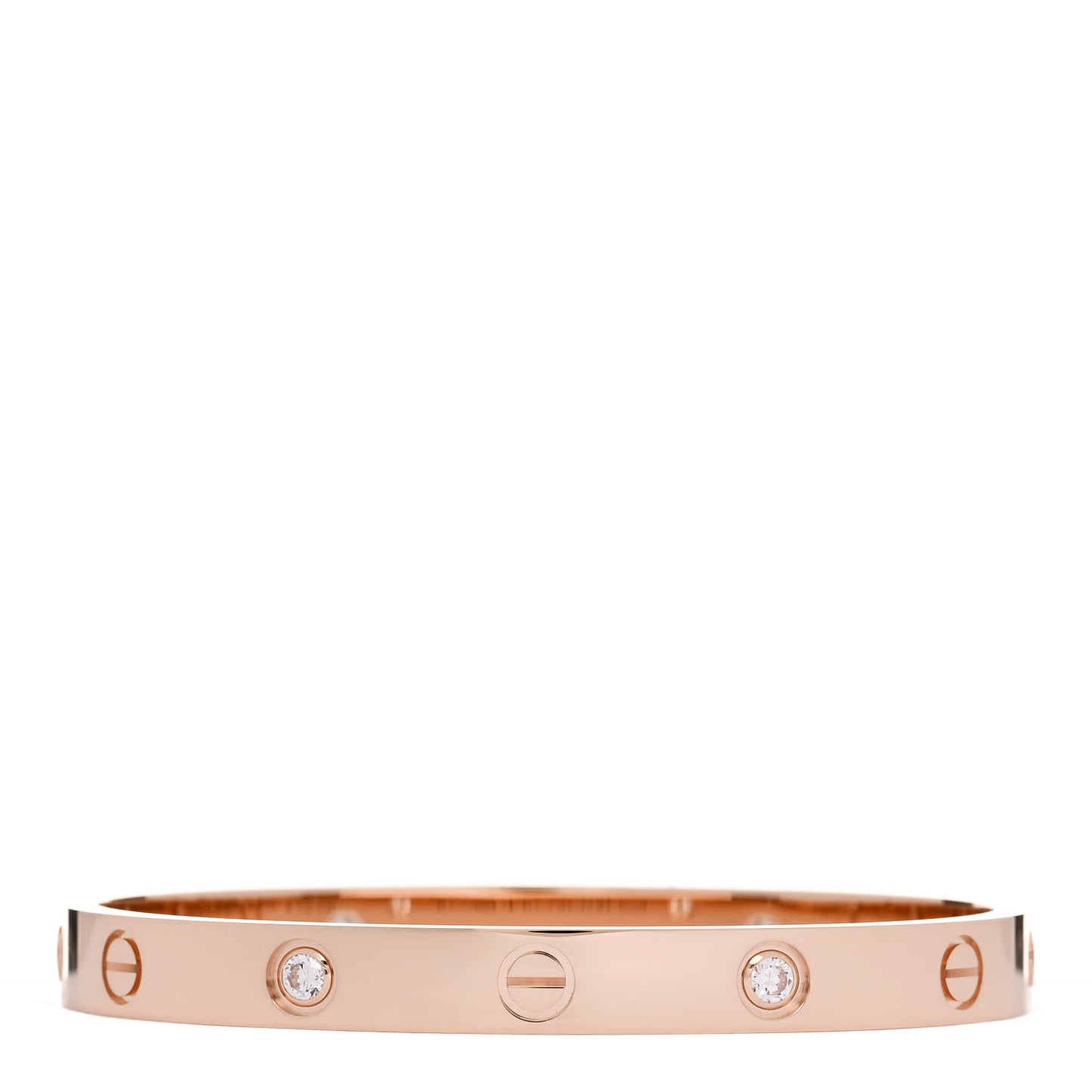 18K Pink Gold 4 Diamond LOVE Bracelet 16