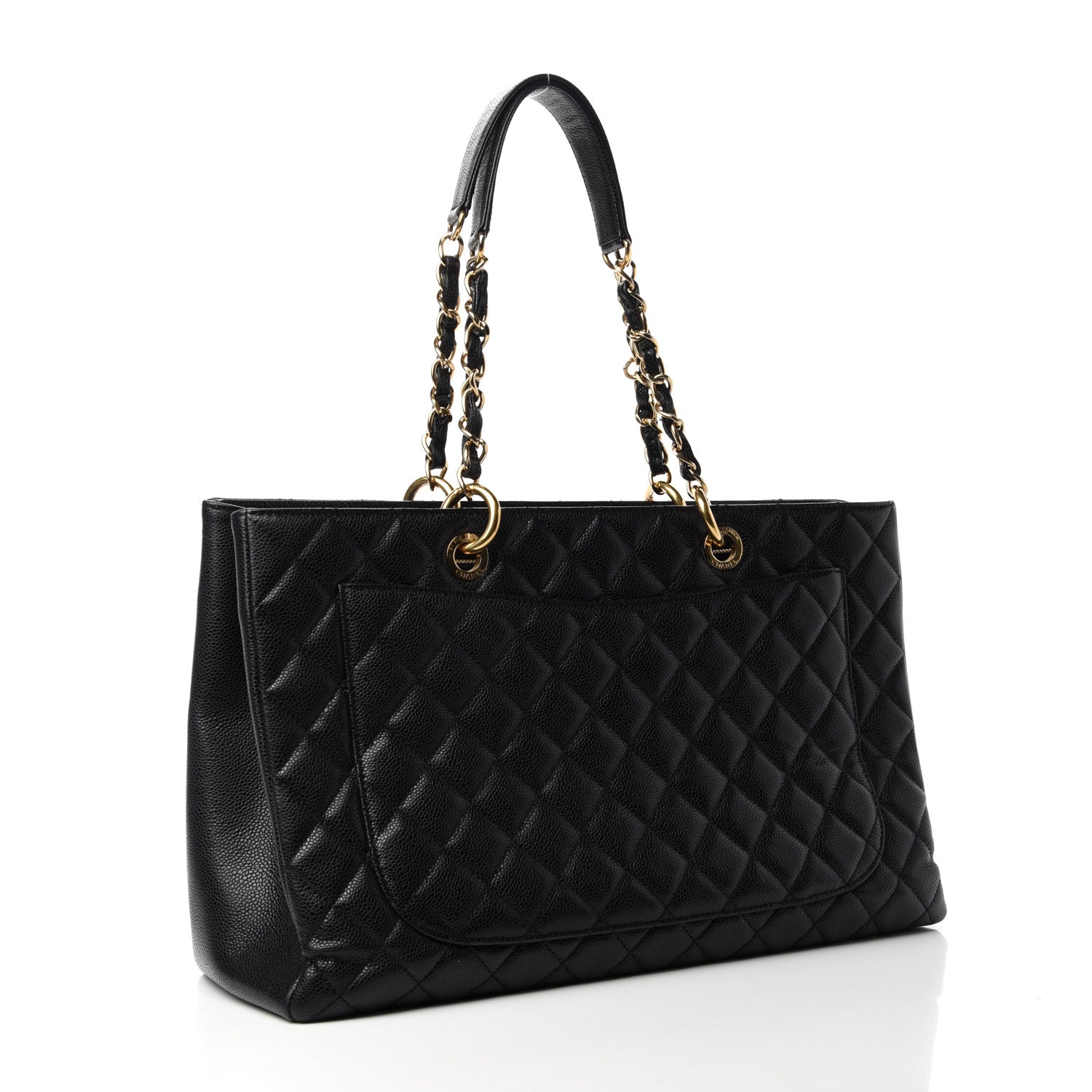 Chanel Caviar Quilted XL Grand Shopping Tote GST Black 3 of 10