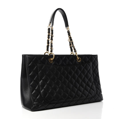 Chanel Caviar Quilted XL Grand Shopping Tote GST Black 3 of 10