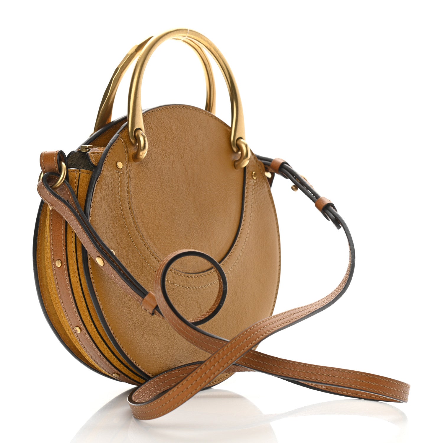 Chloe Calfskin Suede Small Pixie Bag Mustard Brown 3 of 17