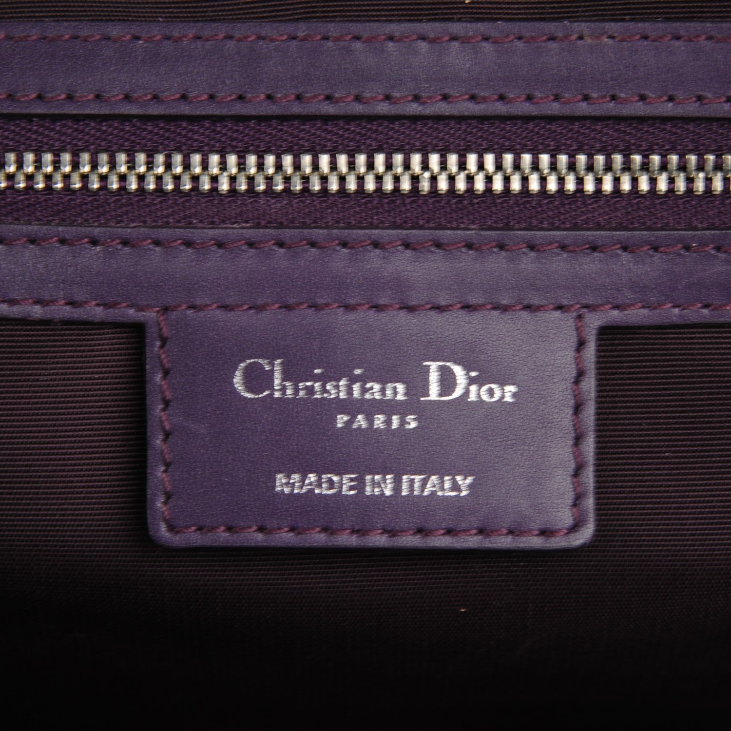Christian Dior Coated Canvas Cannage Medium Panarea Tote Purple 6 of 7