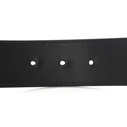 Gucci GG Supreme Monogram Matte Plutone Calfskin Double G 40mm Belt 75 30 Beige Ebony Black 5 of 9