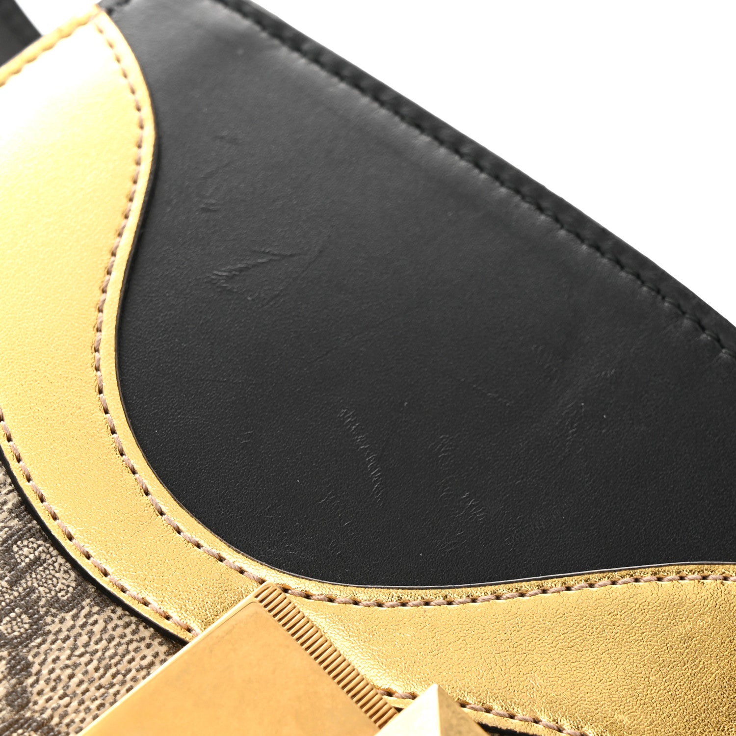 Gucci GG Supreme Monogram Small Osiride Shoulder Bag Black Gold 11 of 12