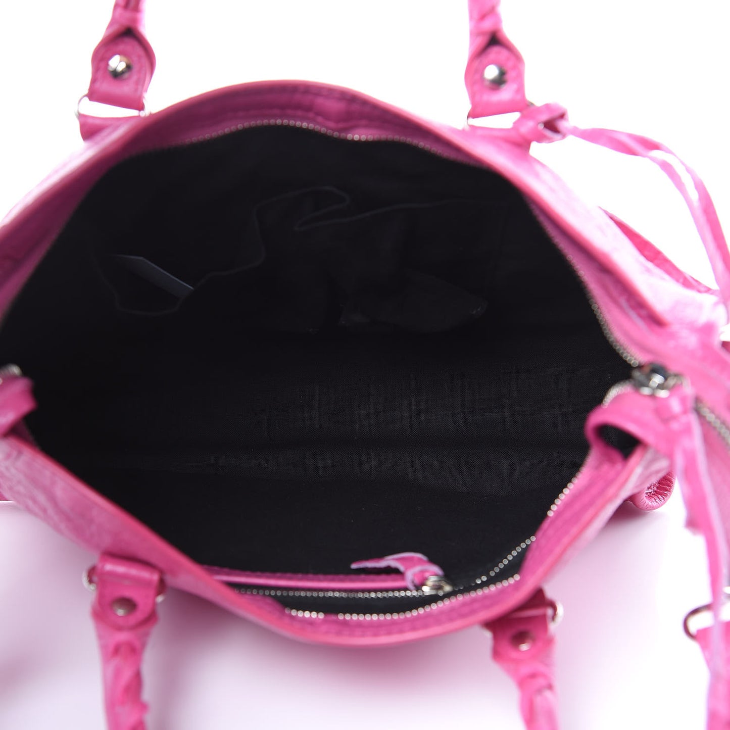 Agneau Classic Silver Hardware S City Rose Flamingo