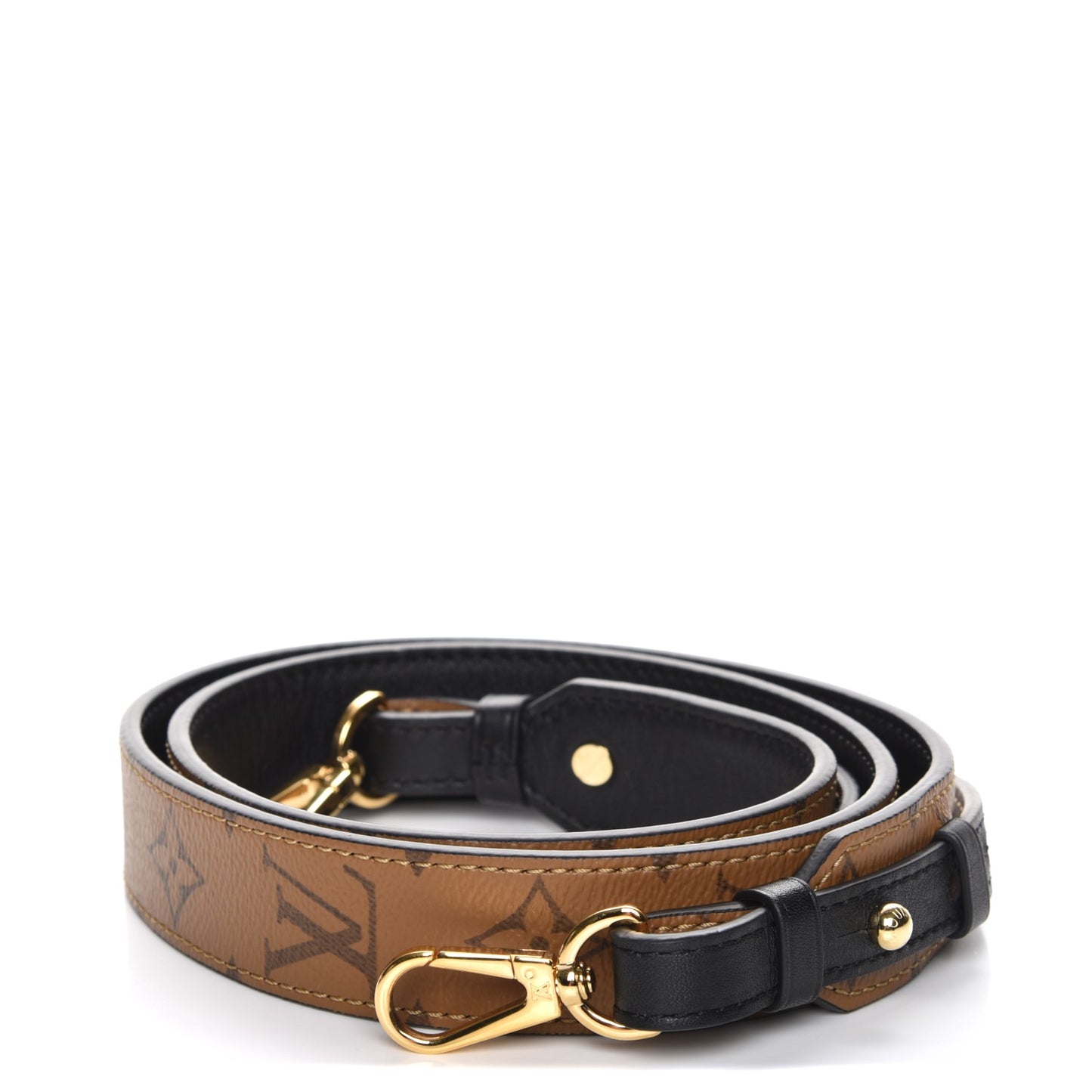 Reverse Monogram Bandouliere Shoulder Strap XL Black