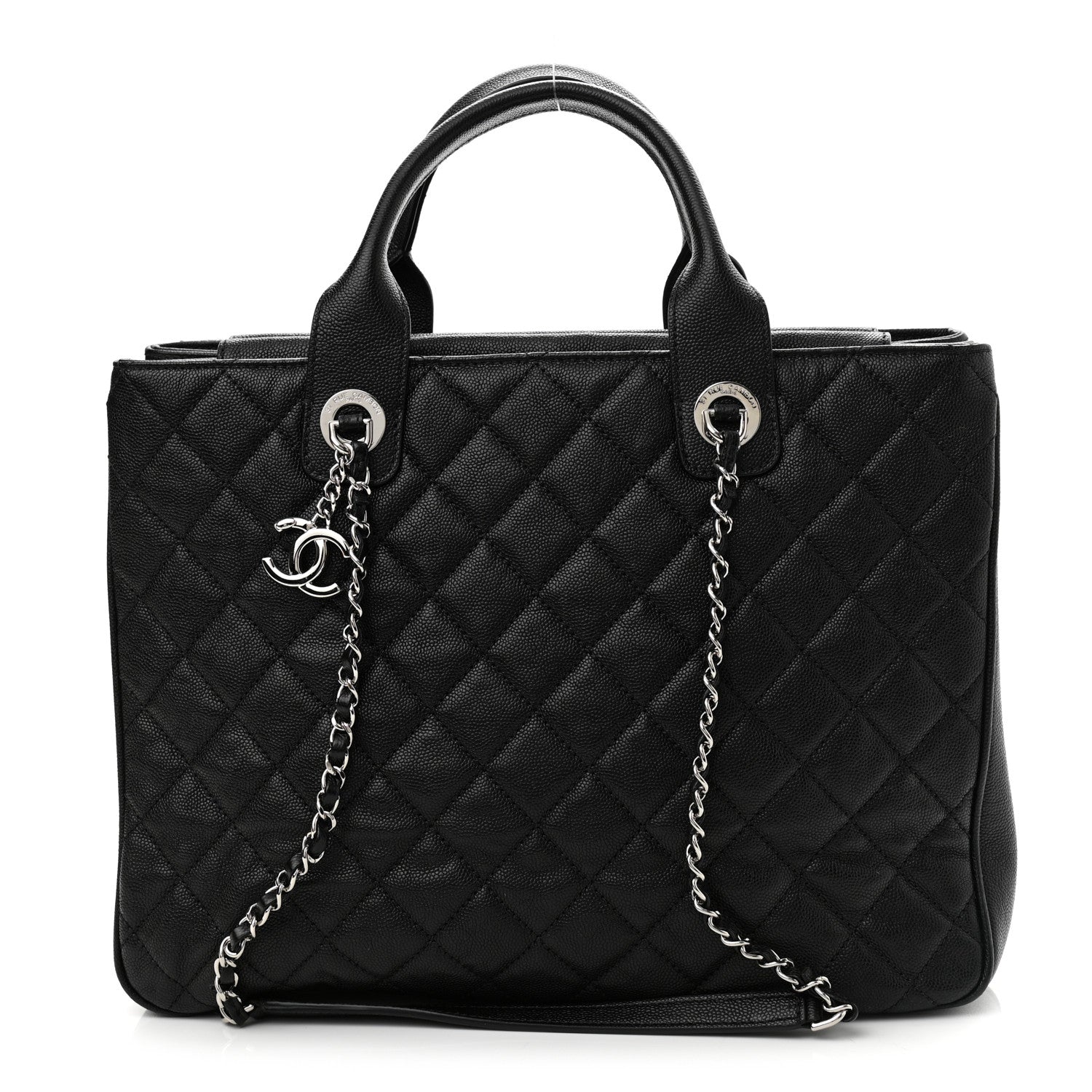 Chanel Caviar Quilted Large Urban Companion Top Handle Shopping Tote Black 1 of 9