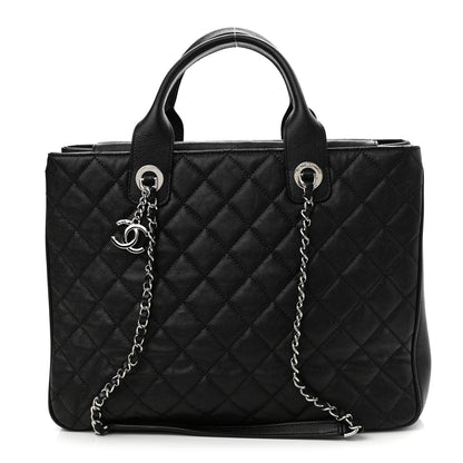 Chanel Caviar Quilted Large Urban Companion Top Handle Shopping Tote Black 1 of 9
