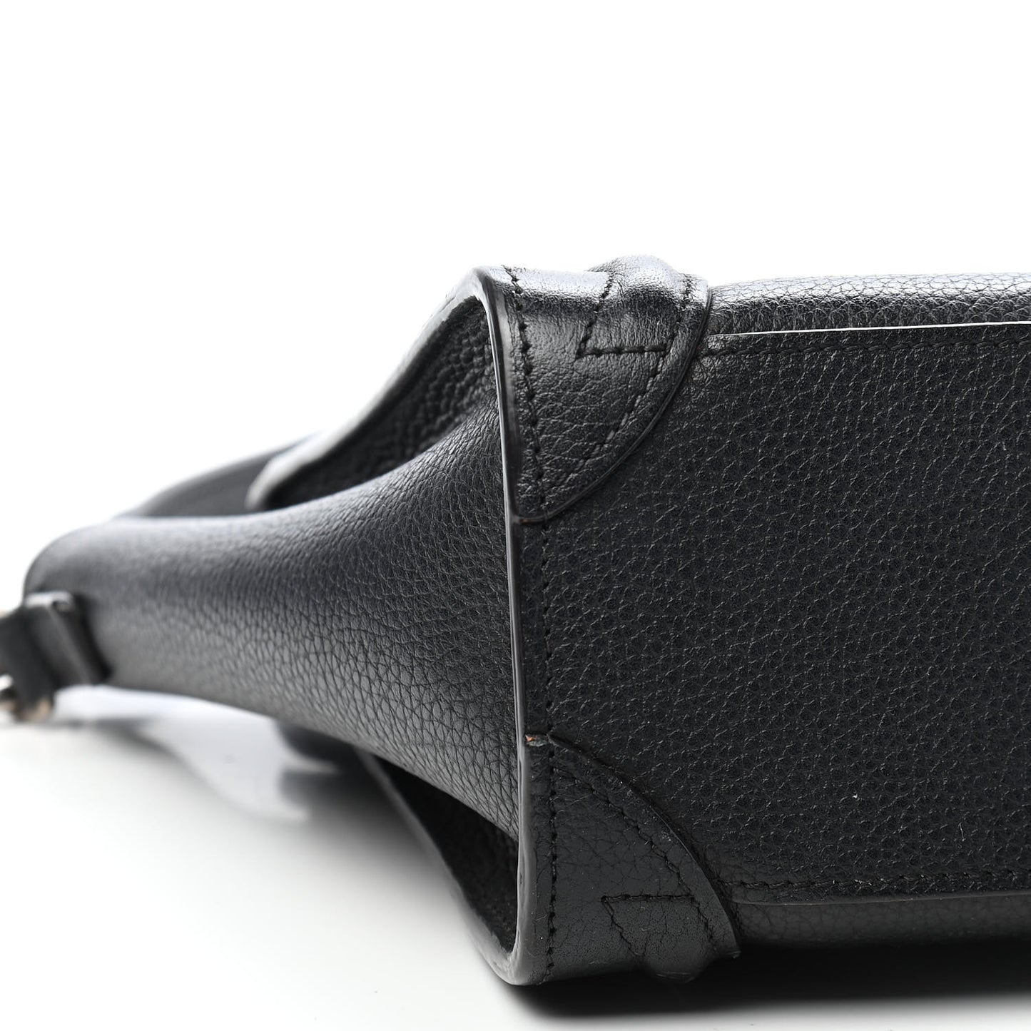 Drummed Calfskin Nano Luggage Black