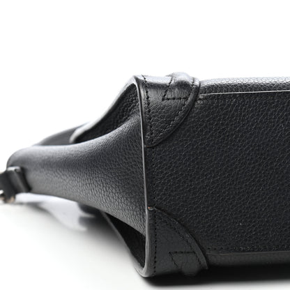 Celine Drummed Calfskin Nano Luggage Black 8 of 13