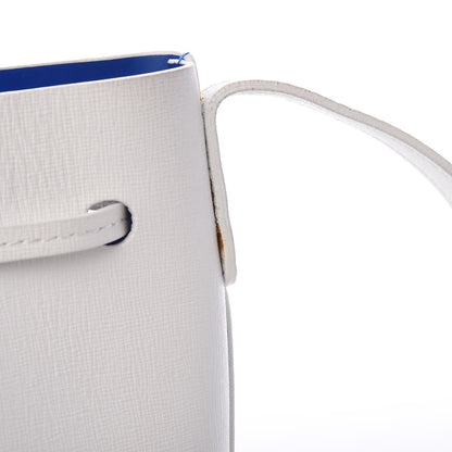 Mansur Gavriel Saffiano Mini Bucket Bag White Royal 8 of 10