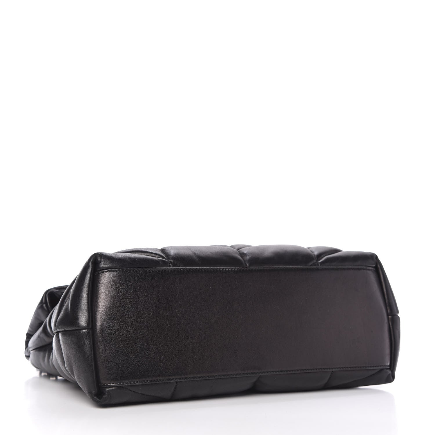 Saint Laurent Lambskin Quilted Medium Loulou Puffer Monogram Chain Satchel Black 4 of 10