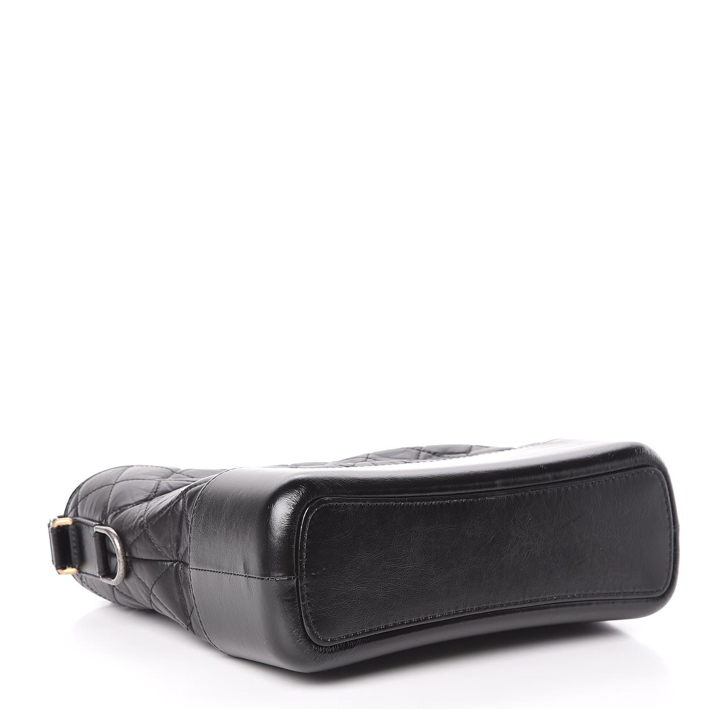 Aged Calfskin Quilted Medium Gabrielle Hobo Black