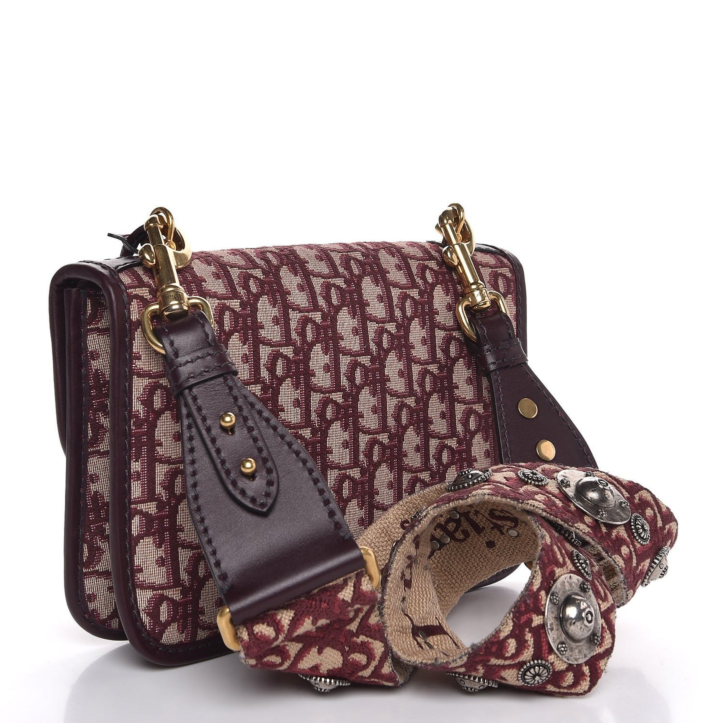 Oblique DiorAddict Flap Bag Burgundy
