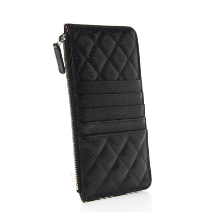 Chanel Caviar Quilted Classic Flat Wallet Pouch Black 3 of 8