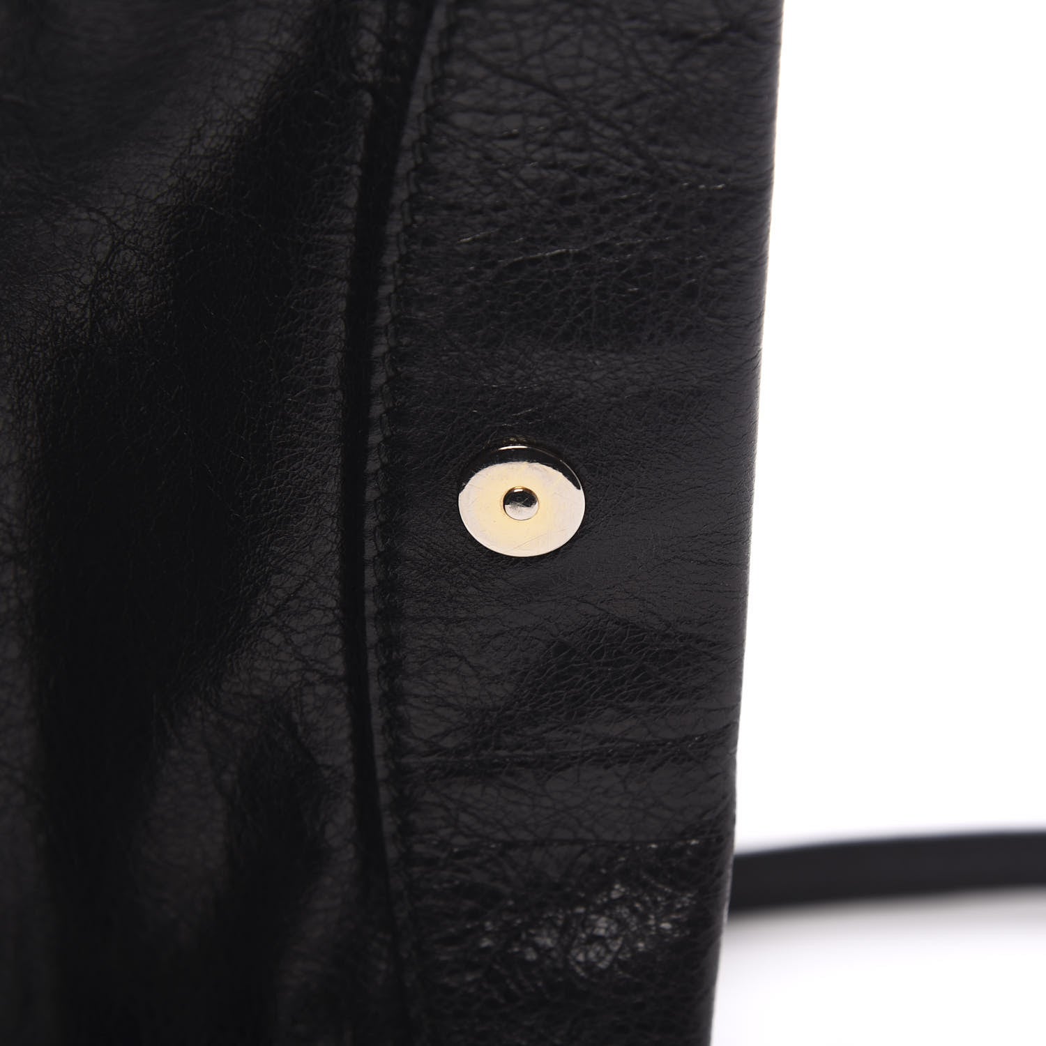 Balenciaga Agneau Giant 12 Gold Hardware Envelope Strap Clutch Black 12 of 12
