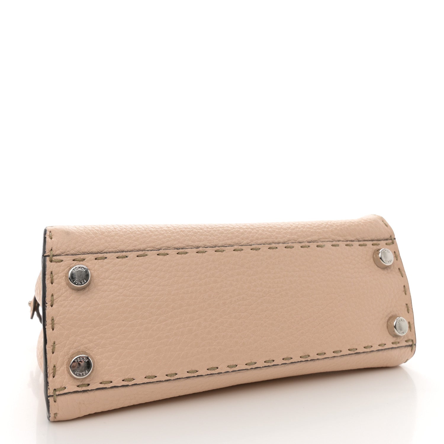 Fendi Cuoio Romano Snakeskin Selleria Mini Peekaboo Iconic Satchel Plaster 4 of 11