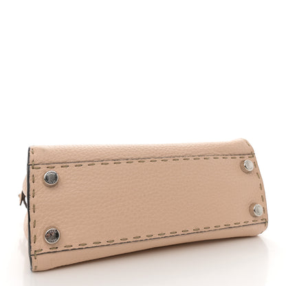 Fendi Cuoio Romano Snakeskin Selleria Mini Peekaboo Iconic Satchel Plaster 4 of 11