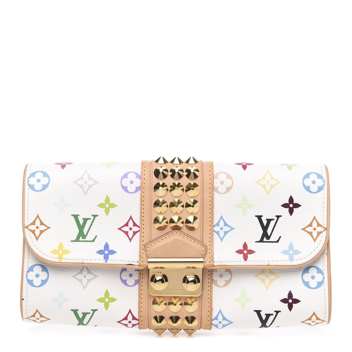 Monogram Multicolor Courtney Clutch White